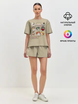 Женская пижама с шортами / Боссы caphead