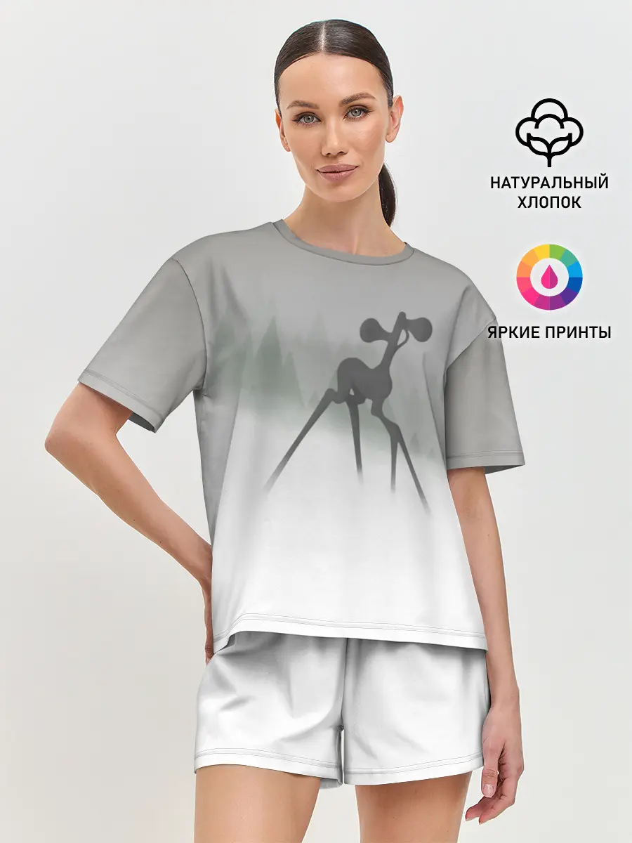 Женская пижама с шортами / Сиренеголовый олень