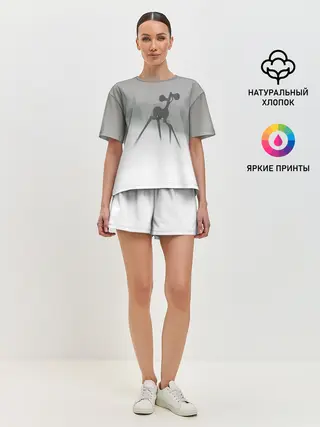 Женская пижама с шортами / Сиренеголовый олень