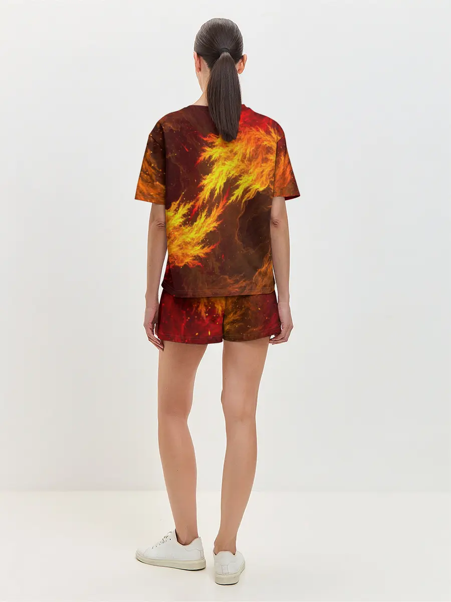 Женская пижама с шортами / Огненный Лис