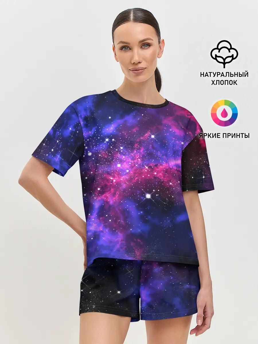 Женская пижама с шортами / Distant space