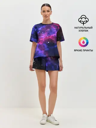 Женская пижама с шортами / Distant space