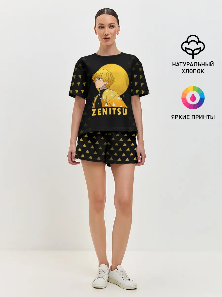 Женская пижама с шортами / ZENITSU Kimetsu no Yaiba