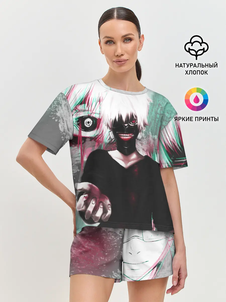 Женская пижама с шортами / Полугуль Канеки