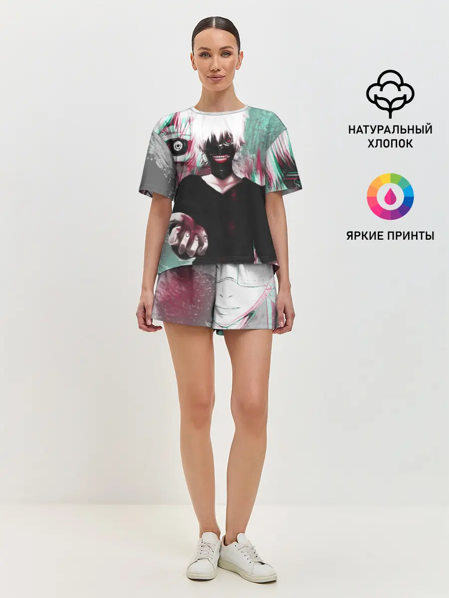 Женская пижама с шортами / Полугуль Канеки