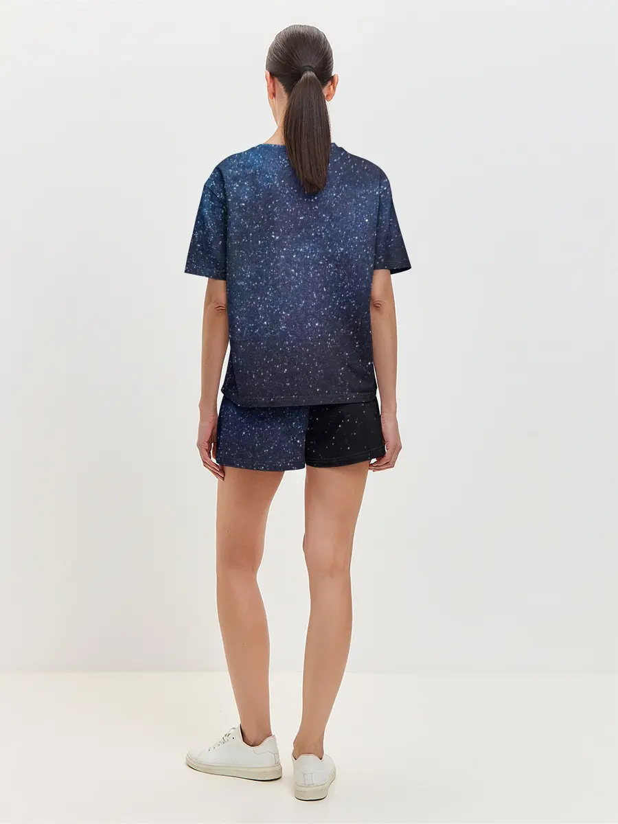Женская пижама с шортами / Земля в космосе