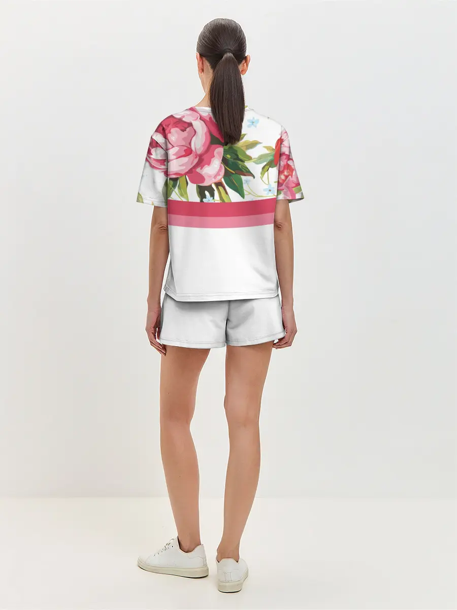 Женская пижама с шортами / Нежные Розы