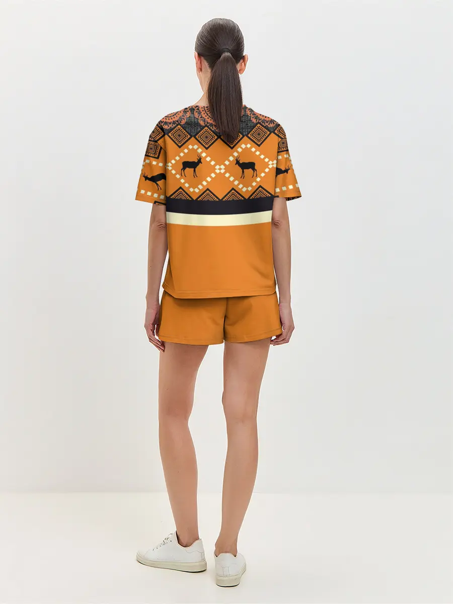 Женская пижама с шортами / Африканский Мотив
