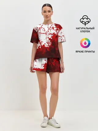 Женская пижама с шортами / HALLOWEEN BLOOD