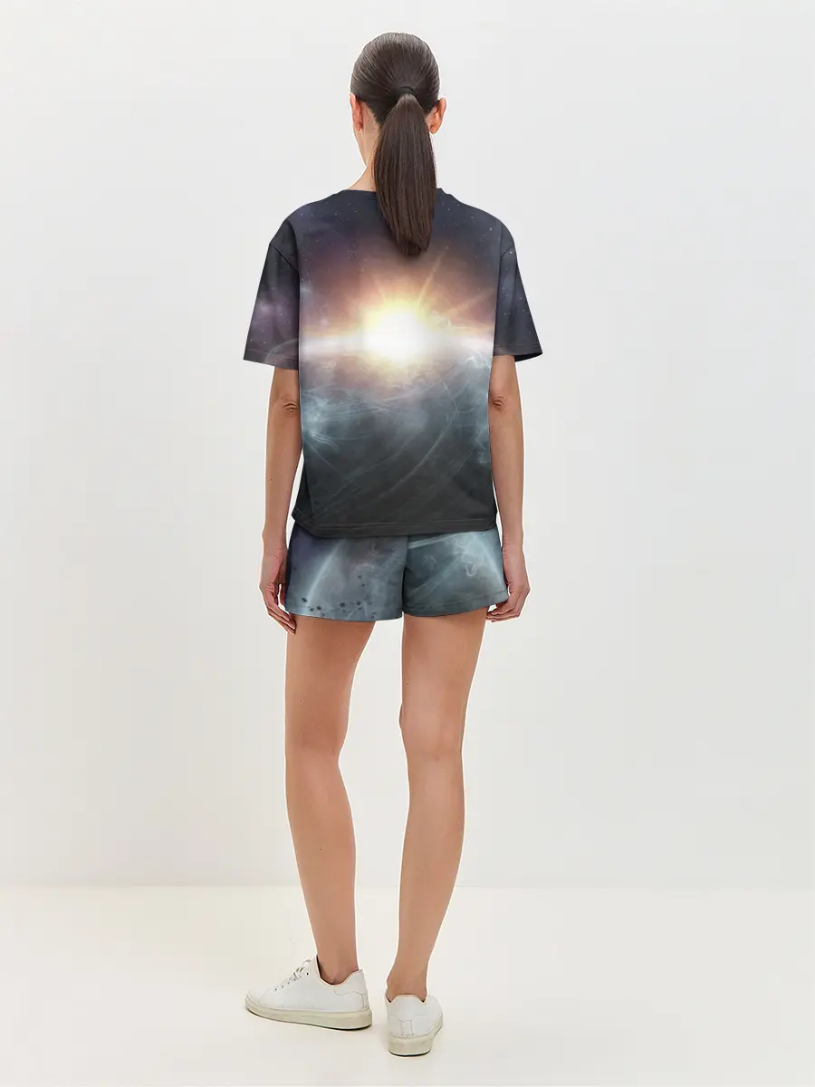 Женская пижама с шортами / Космос