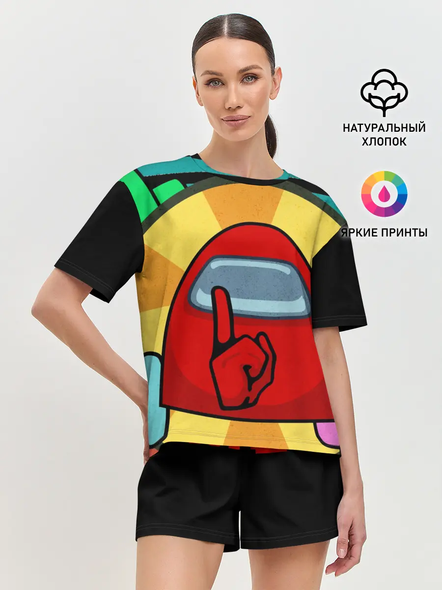 Женская пижама с шортами / Among Us IMPOSTOR