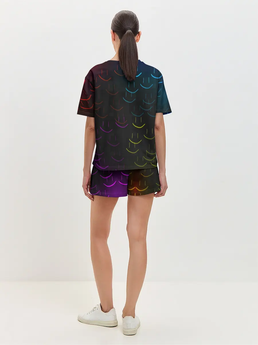 Женская пижама с шортами / Rainbow smile