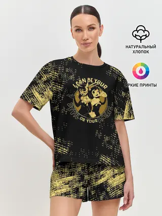 Женская пижама с шортами / Bendy And The Ink Machine