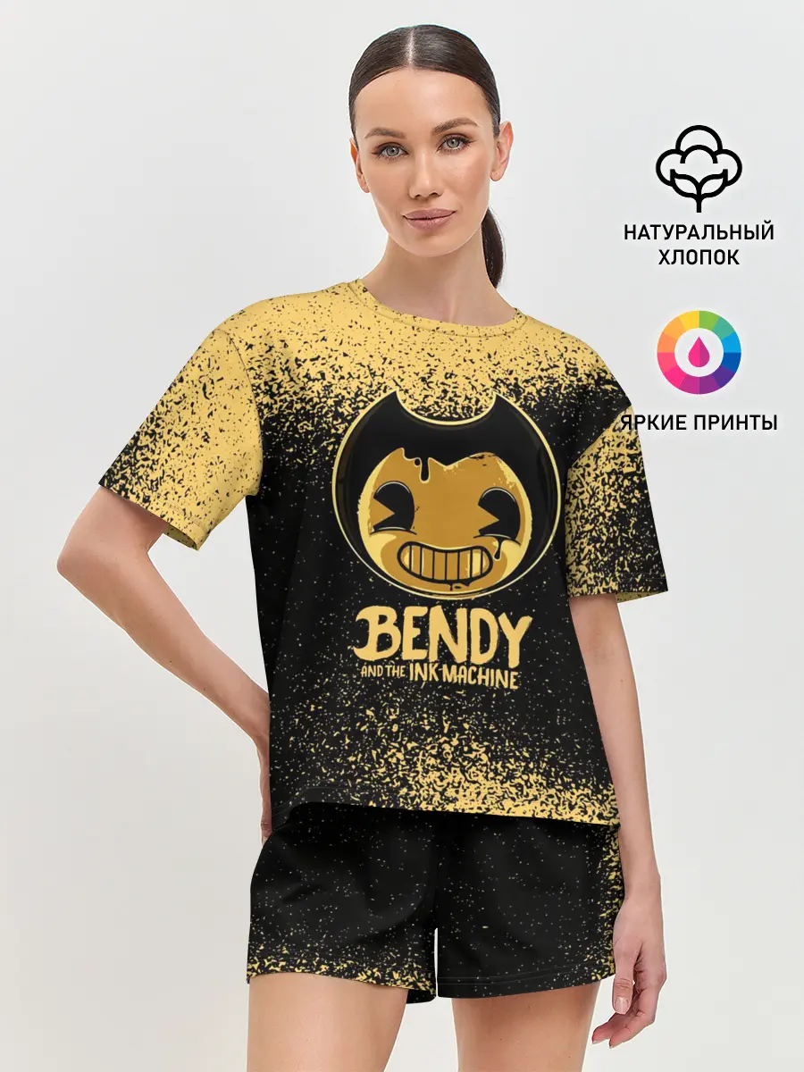 Женская пижама с шортами / Bendy And The Ink Machine