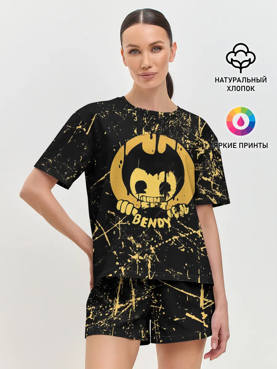 Женская пижама с шортами / Bendy And The Ink Machine