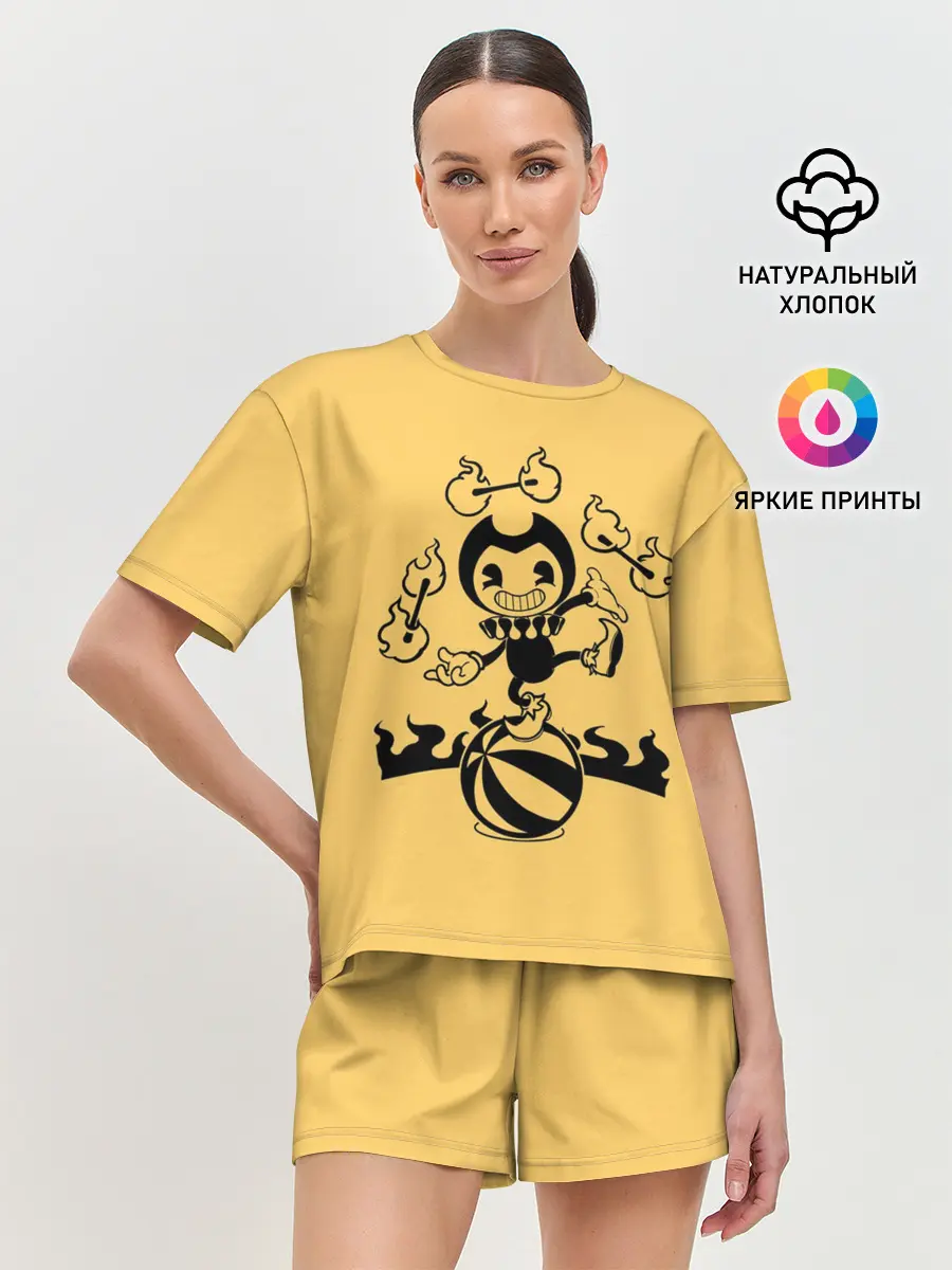 Женская пижама с шортами / Bendy And The Ink Machine