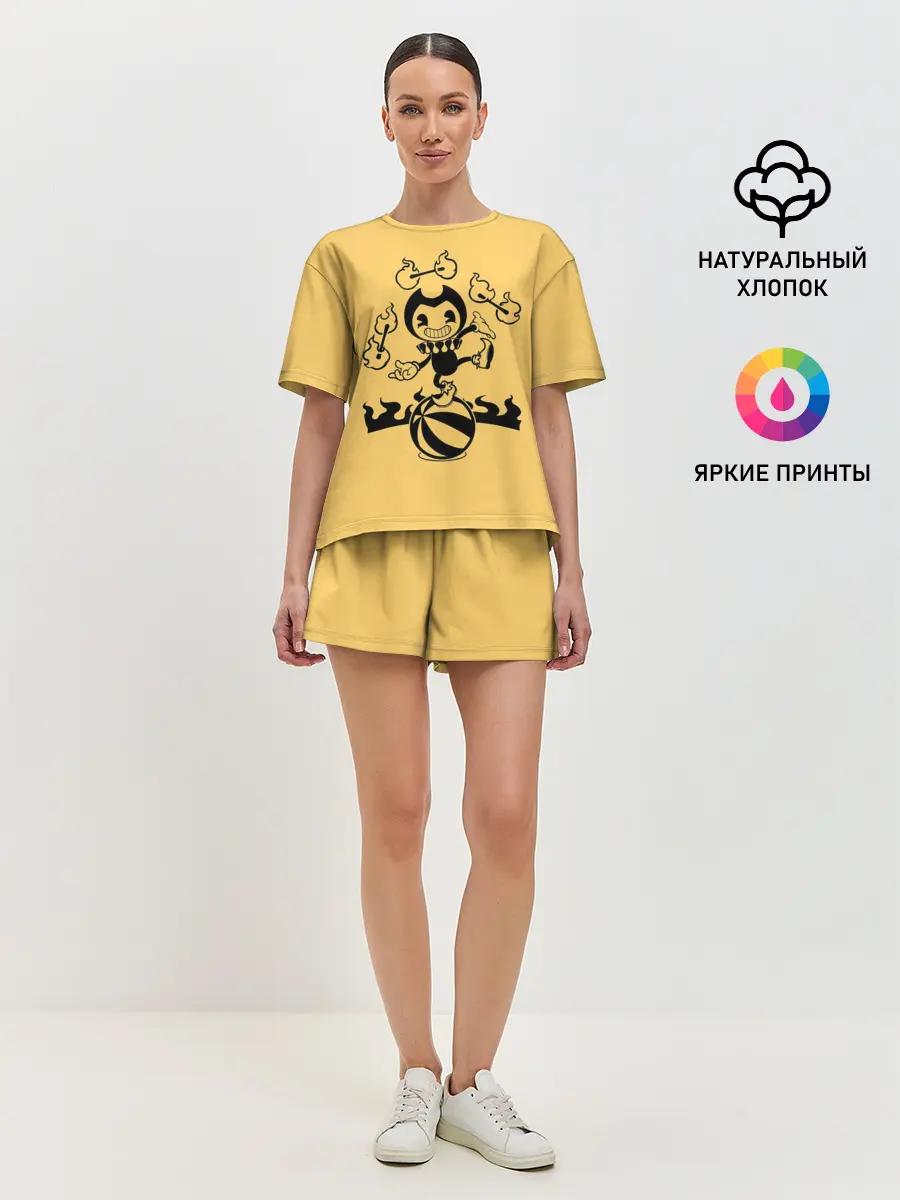 Женская пижама с шортами / Bendy And The Ink Machine