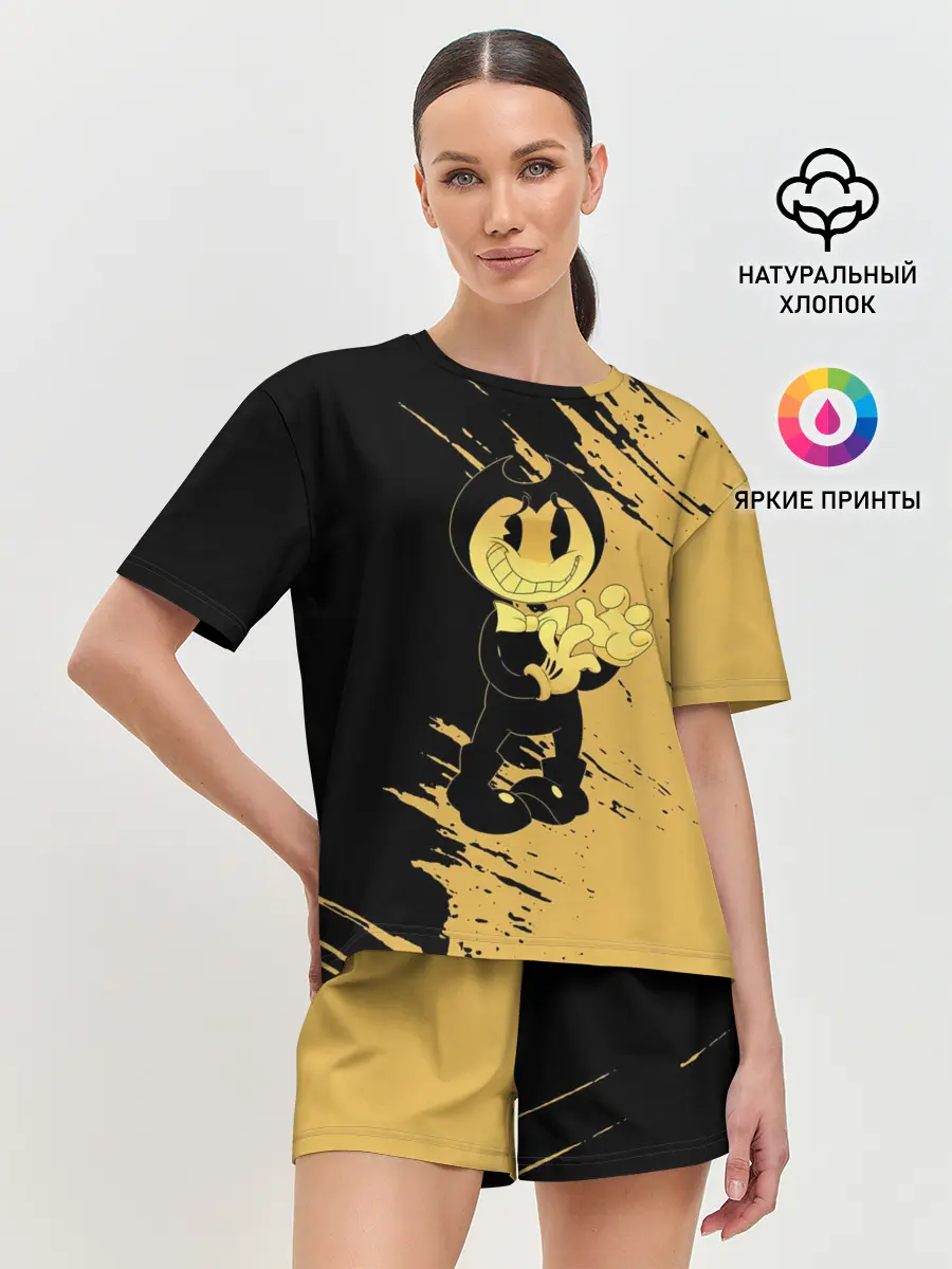 Женская пижама с шортами / Bendy And The Ink Machine