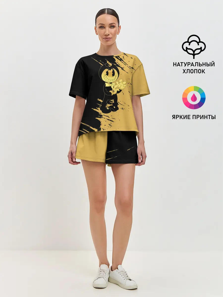 Женская пижама с шортами / Bendy And The Ink Machine