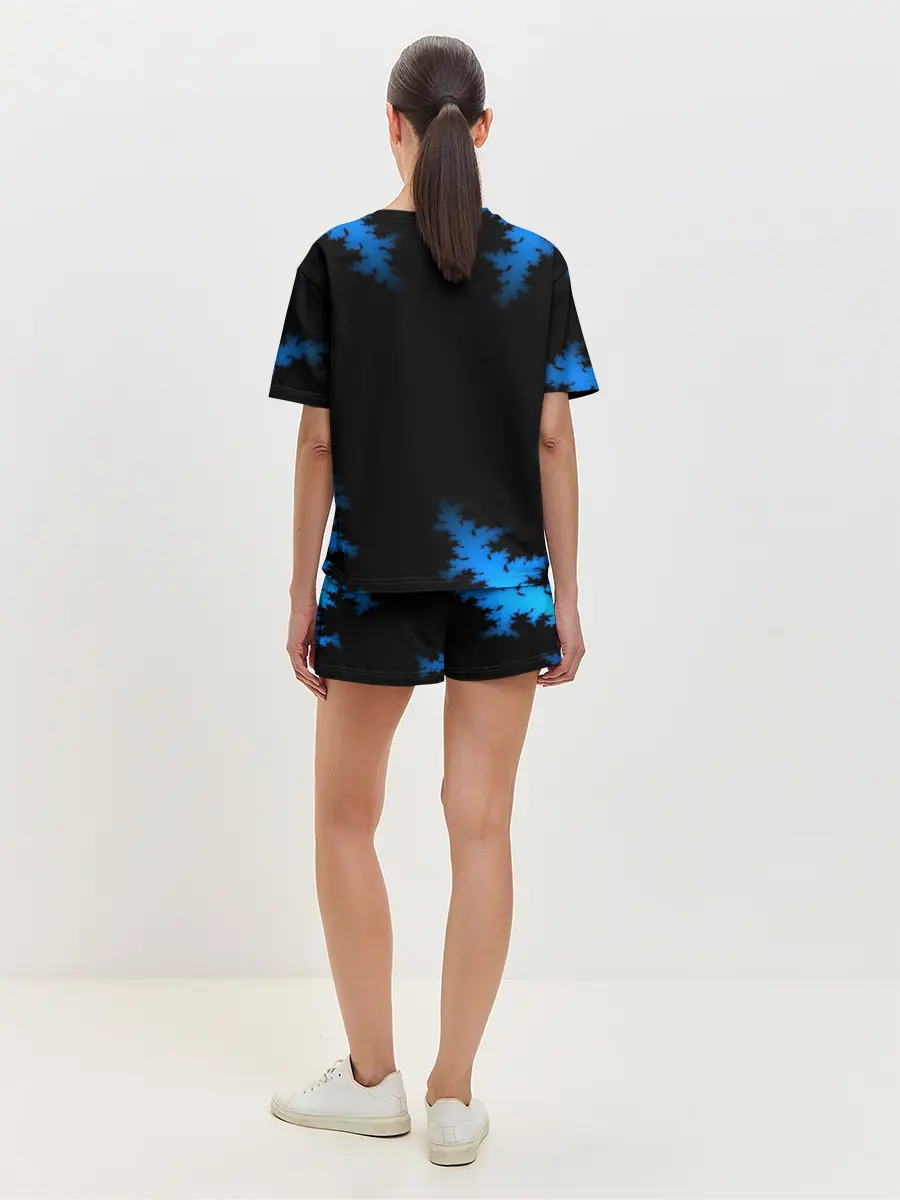 Женская пижама с шортами / Морозный узор