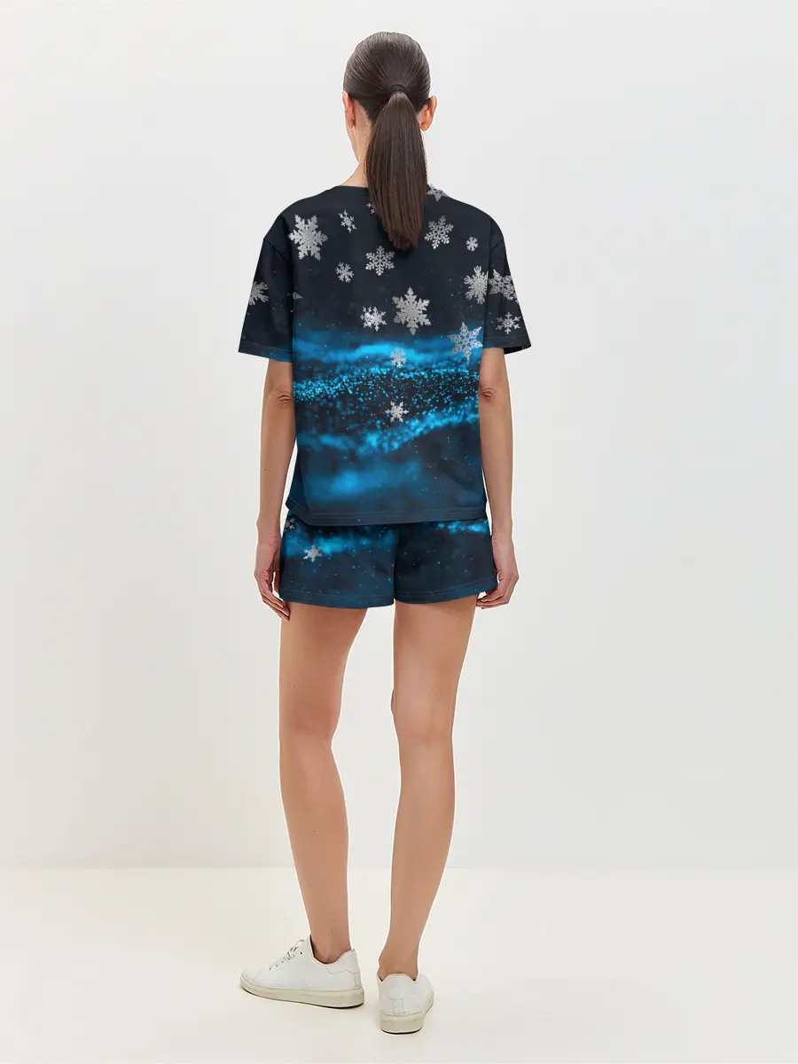 Женская пижама с шортами / Пикачу Новогодний