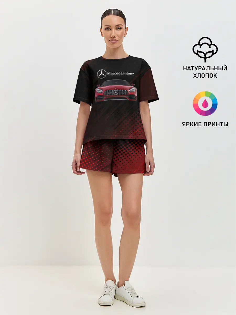 Женская пижама с шортами / Mercedes Benz AMG.