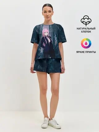 Женская пижама с шортами / Zero Two в большом городе