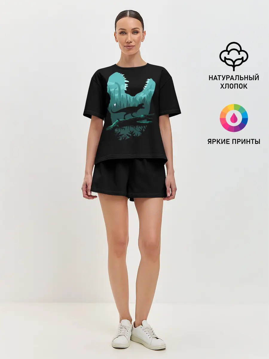 Женская пижама с шортами / T-Rex