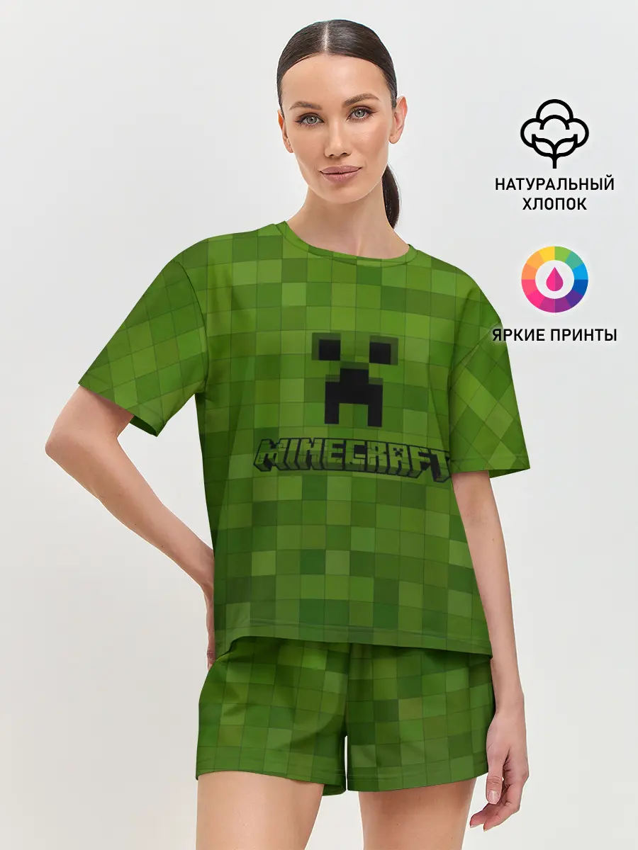 Женская пижама с шортами / Minecraft