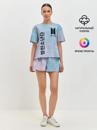 Женская пижама с шортами / BTS / БТС.