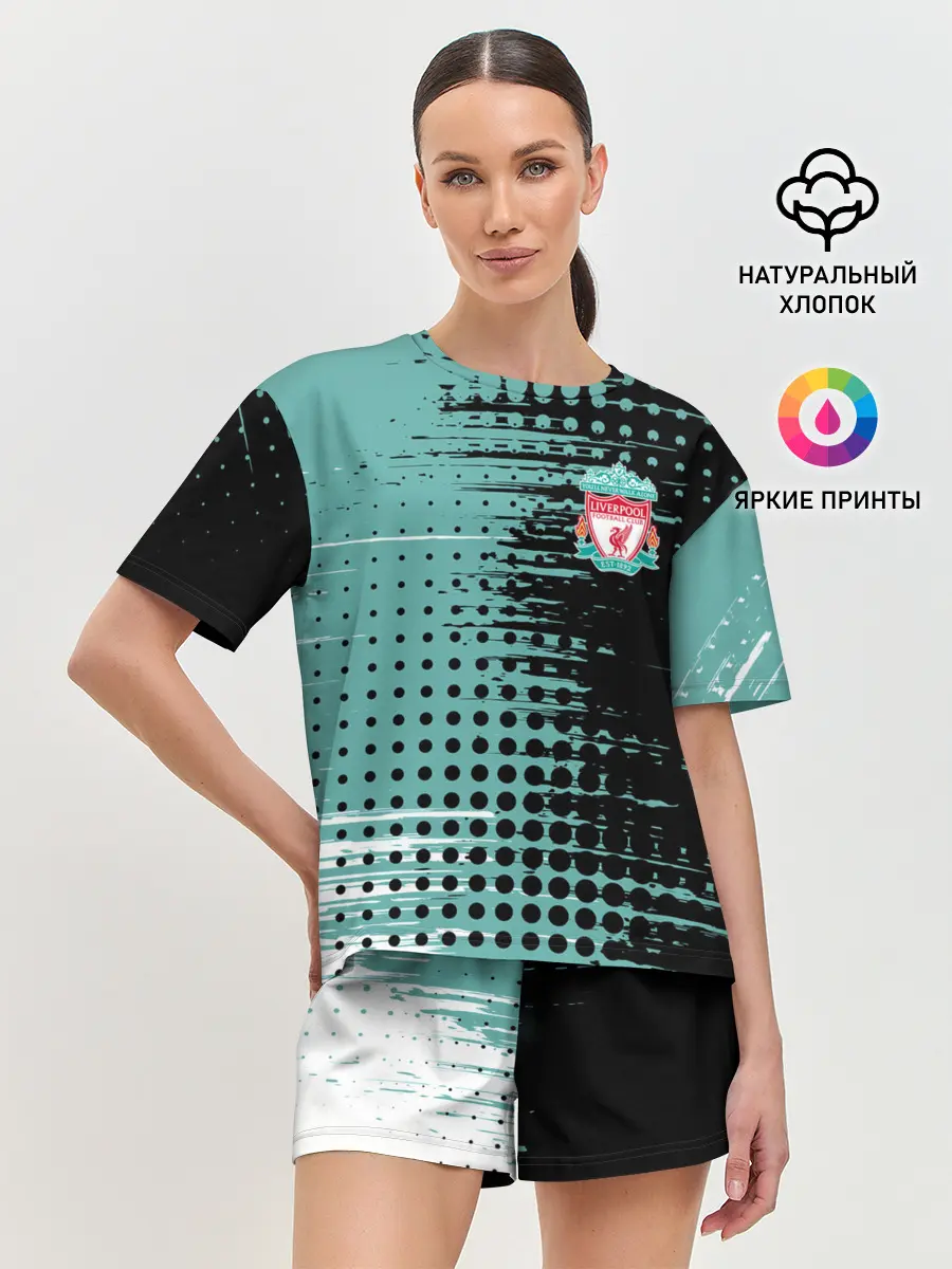 Женская пижама с шортами / Liverpool / Ливерпуль.