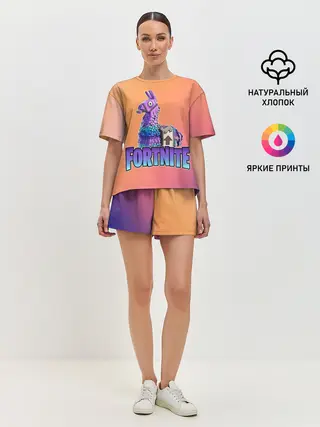 Женская пижама с шортами / Fortnite | Lama