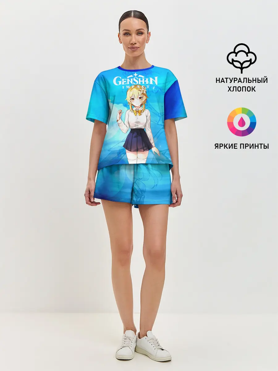 Женская пижама с шортами / Genshin Impact - Lumine