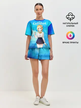 Женская пижама с шортами / Genshin Impact - Lumine