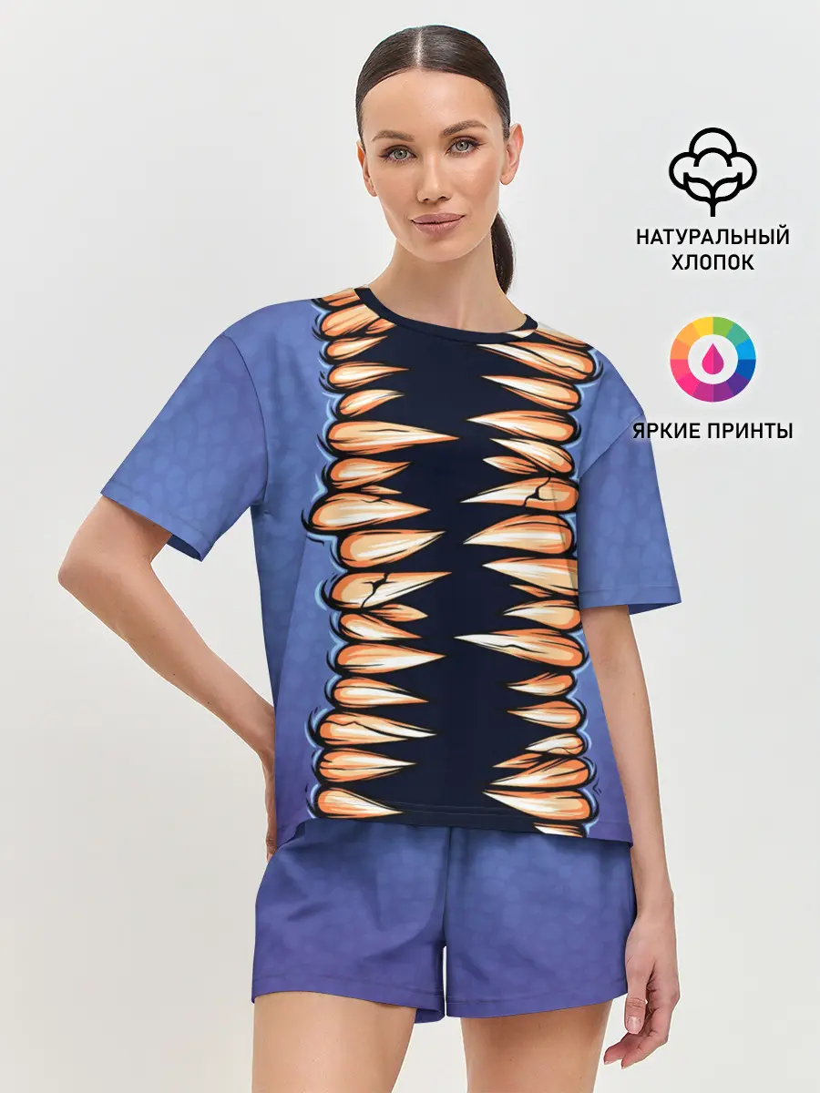 Женская пижама с шортами / кусь