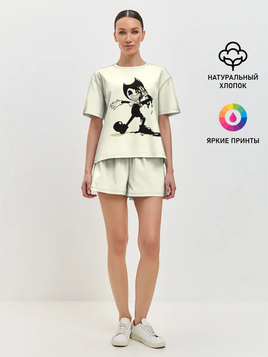 Женская пижама с шортами / Bendy And The Ink Machine