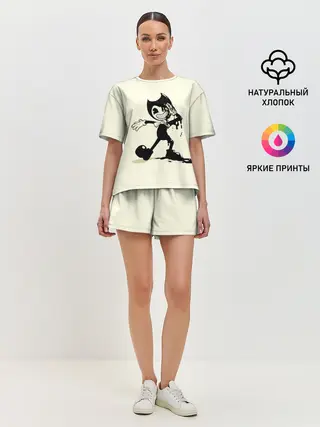 Женская пижама с шортами / Bendy And The Ink Machine