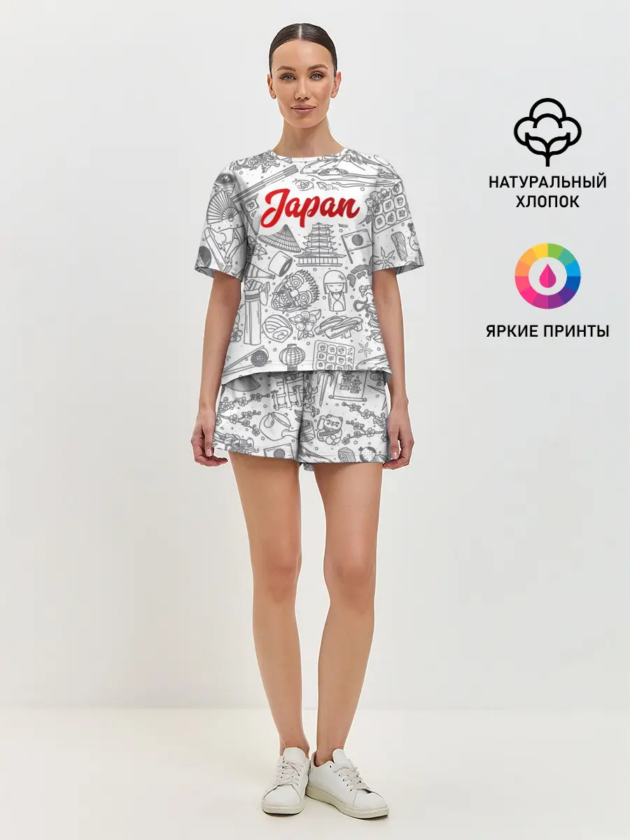 Женская пижама с шортами / Япония | Страна Восходящего Солнца