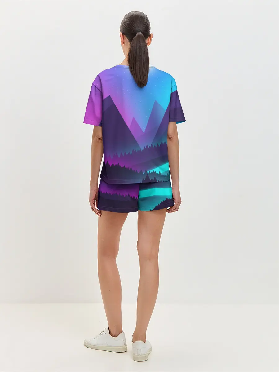 Женская пижама с шортами / NEON FOREST