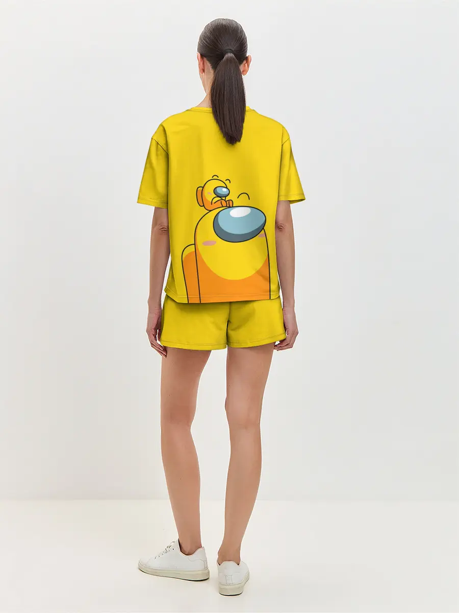 Женская пижама с шортами / AMONG US YELLOW