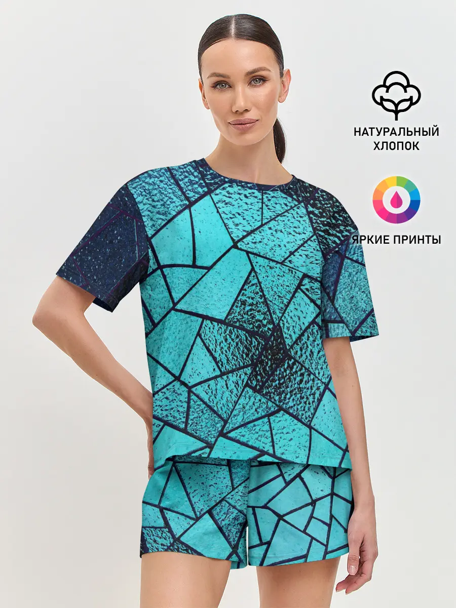 Женская пижама с шортами / НЕОНОВЫЙ ВИТРАЖ