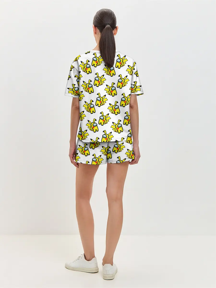 Женская пижама с шортами / Among us Pikachu