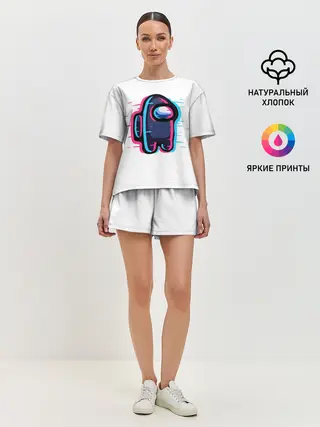 Женская пижама с шортами / Among Us