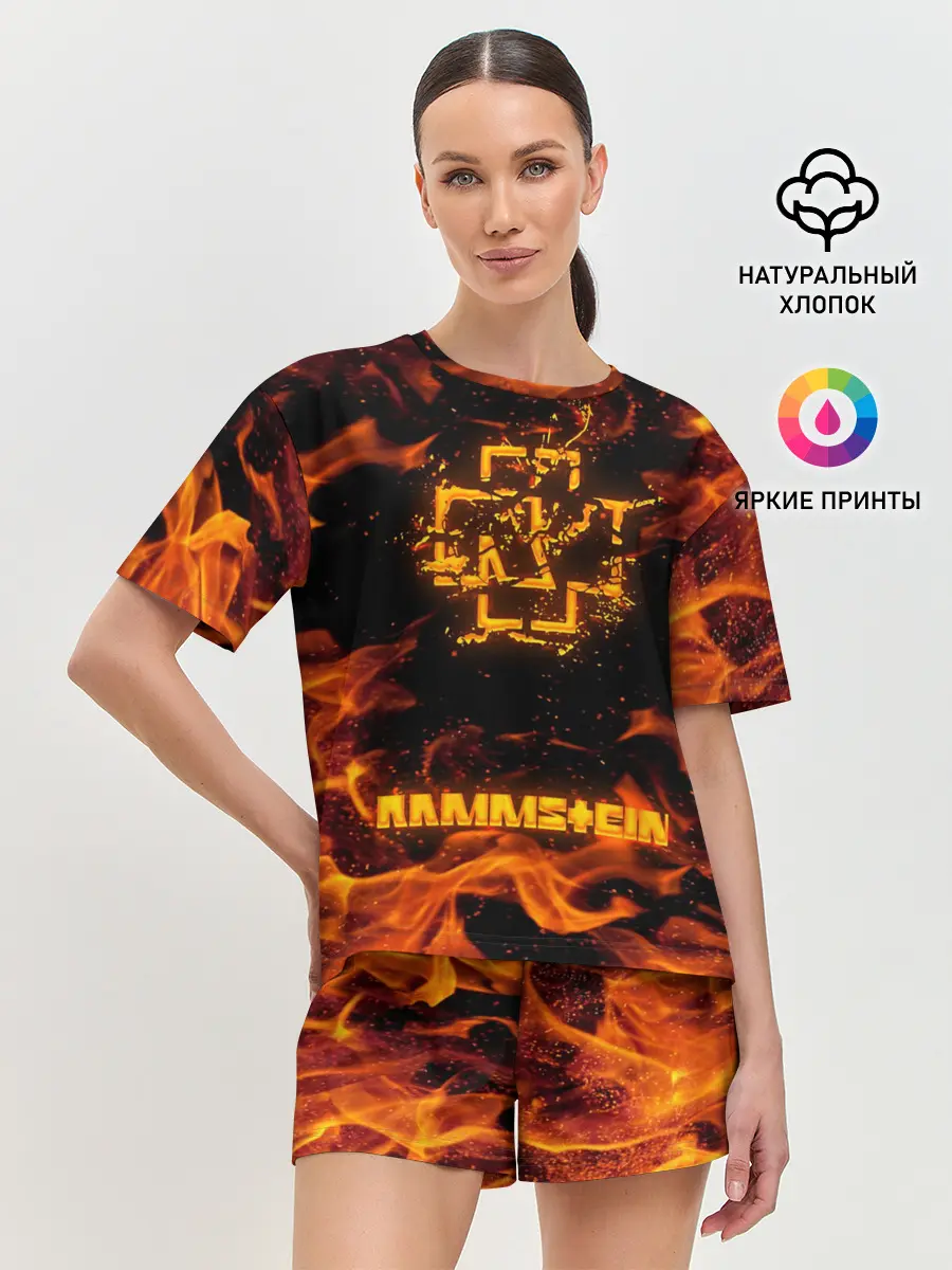 Женская пижама с шортами / RAMMSTEIN