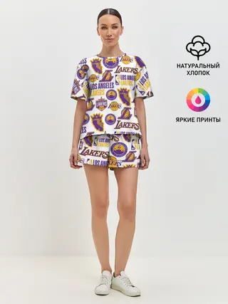 Женская пижама с шортами / LAKERS LOGO