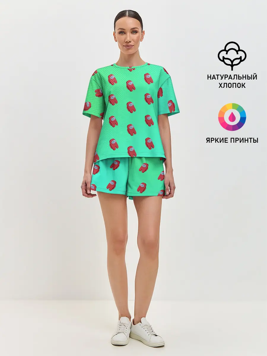 Женская пижама с шортами / Among us