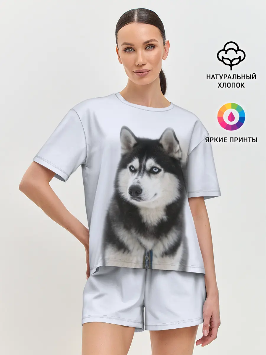 Женская пижама с шортами / ХАСКИ