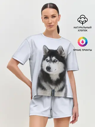 Женская пижама с шортами / ХАСКИ