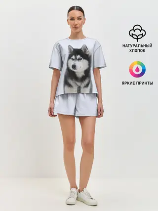 Женская пижама с шортами / ХАСКИ