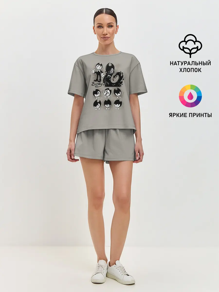 Женская пижама с шортами / Bendy And The Ink Machine